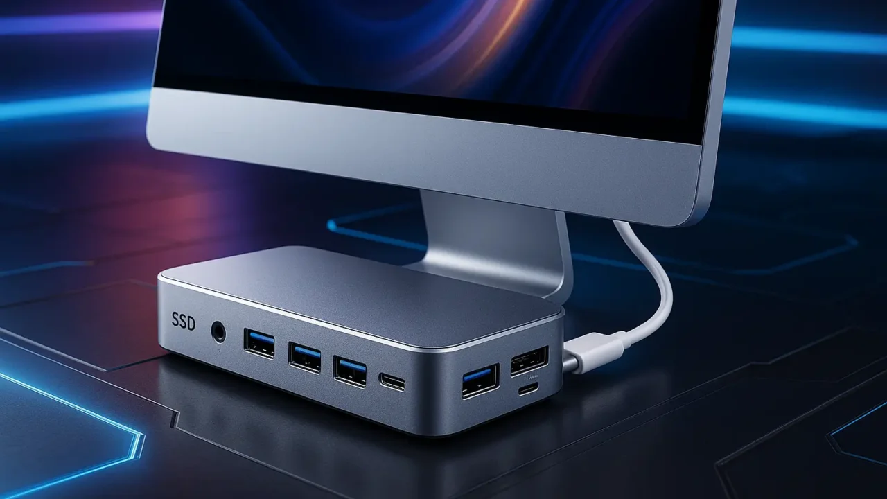 Hub USB C para iMac 24" com SSD e 7 Portas de Alta Velocidade