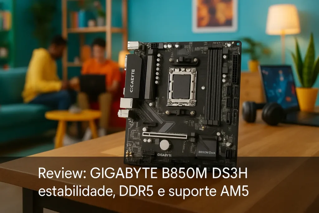 GIGABYTE B850M DS3H: estabilidade, DDR5 e suporte AM5