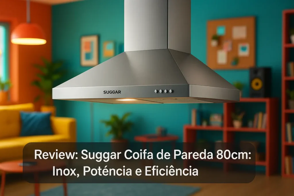Suggar Coifa de Parede Esmeralda 80cm: Inox, Potência e Eficiência