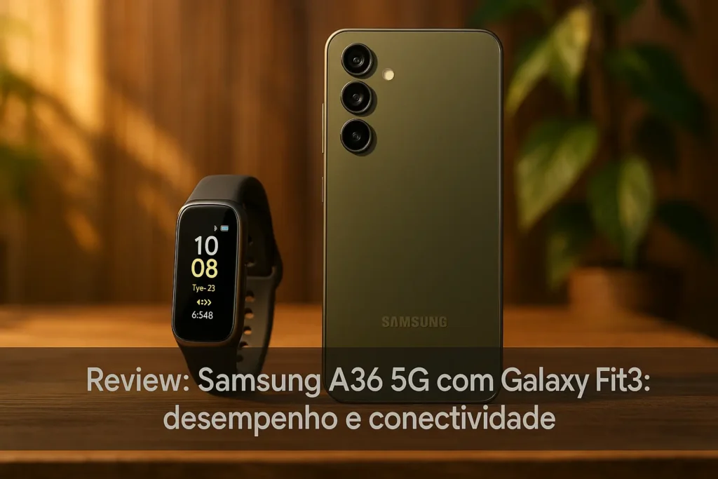 Samsung A36 5G com Galaxy Fit3: desempenho e conectividade