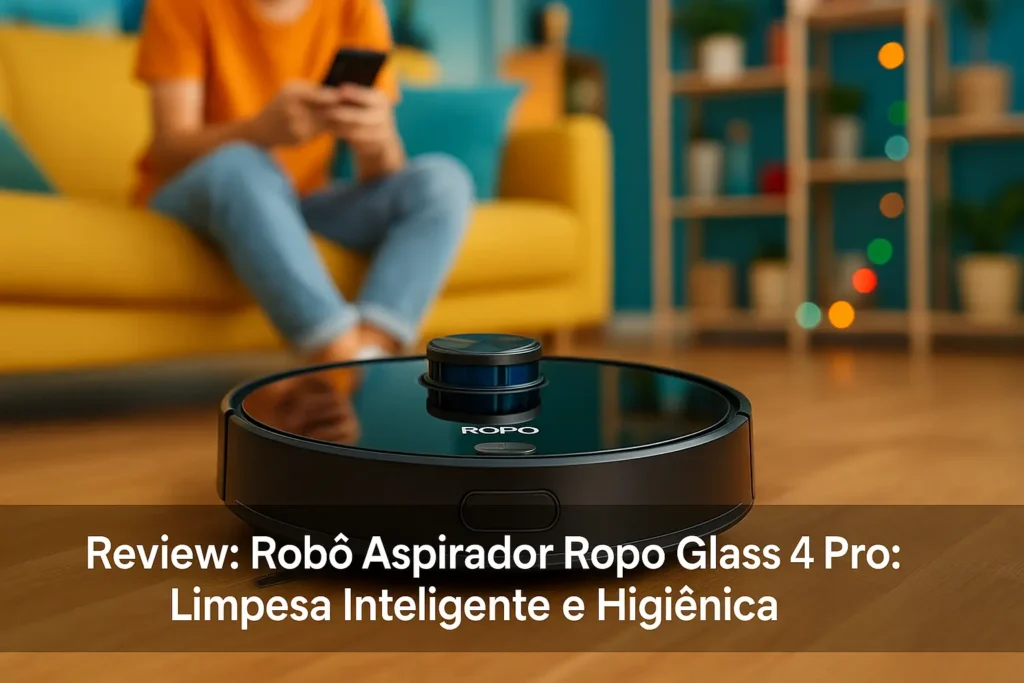 Robô Aspirador Ropo Glass 4 Pro: Limpeza Inteligente e Higiênica