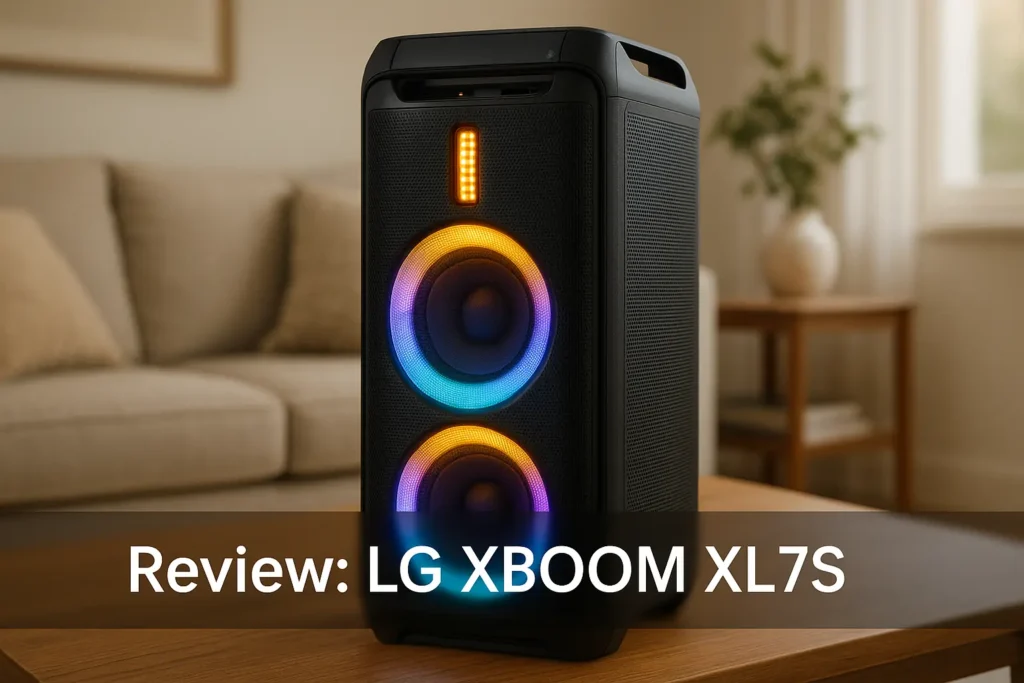 LG XBOOM XL7S: Potência, Bateria e Show de Luzes