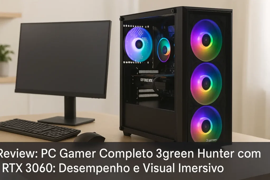 PC Gamer Completo 3green Hunter com RTX 3060: Desempenho e Visual Imersivo
