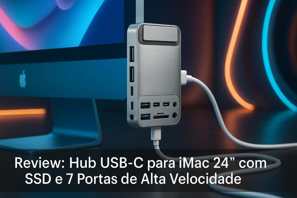 Hub USB C para iMac 24" com SSD e 7 Portas de Alta Velocidade