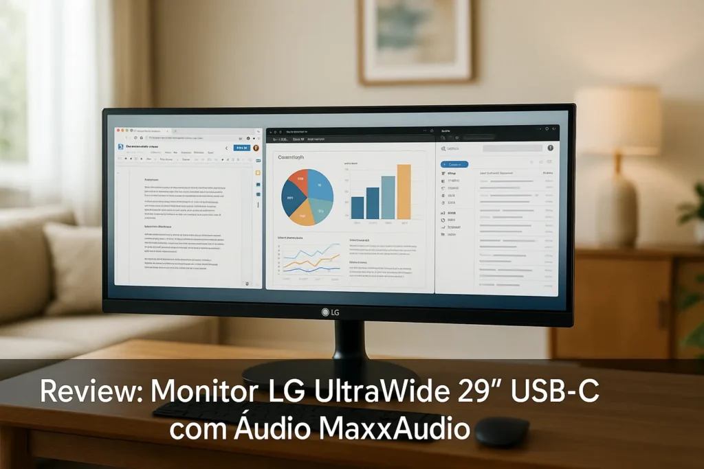 Monitor LG UltraWide 29" USB-C com Áudio MaxxAudio