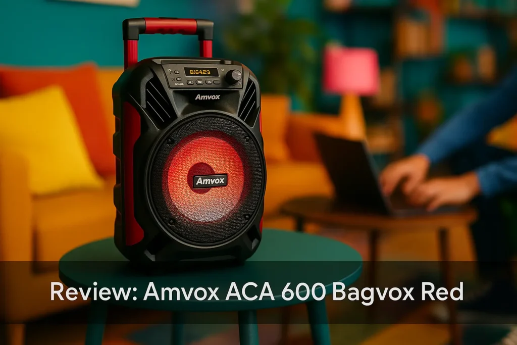 Amvox ACA 600 Bagvox Red: Som Potente e Mobilidade
