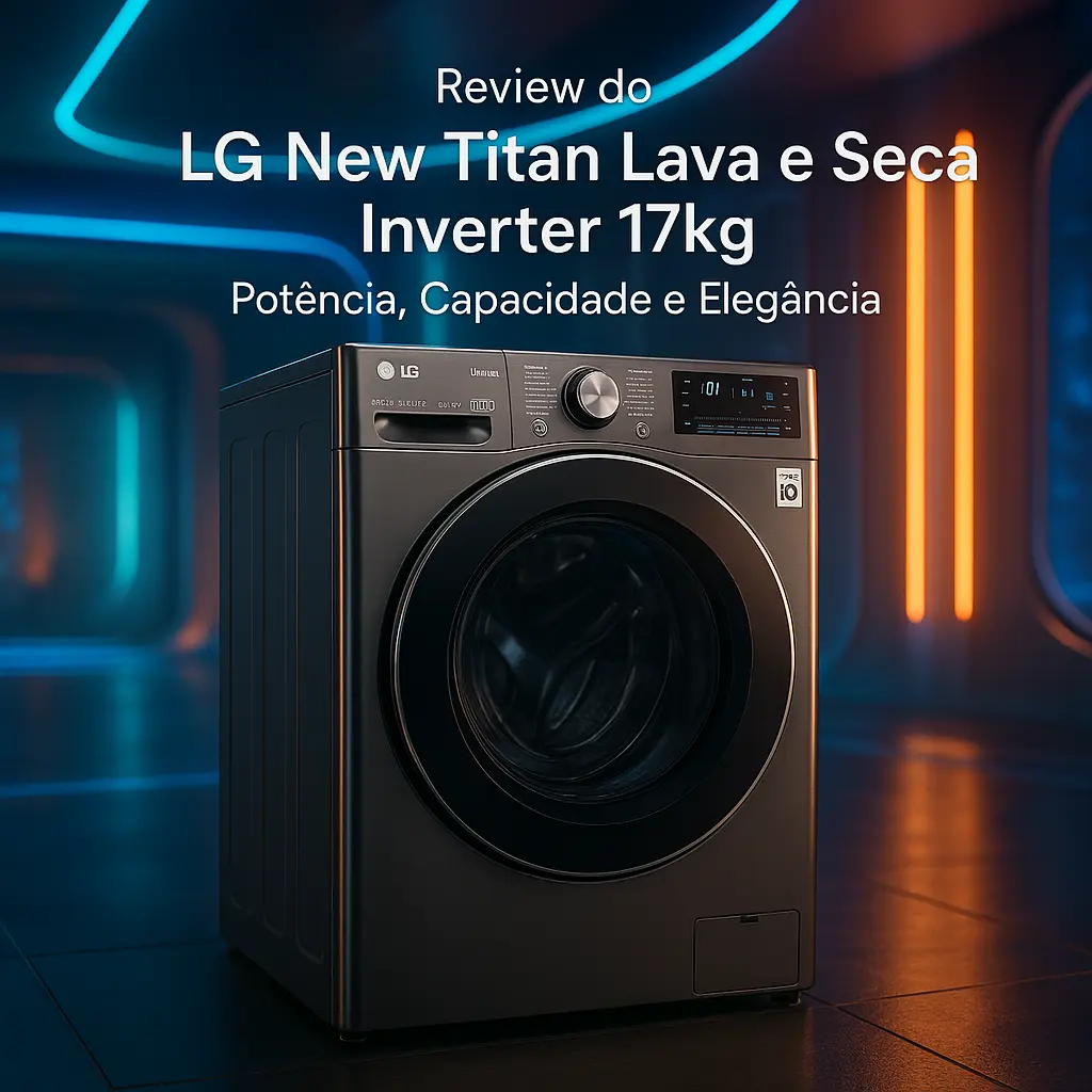 LG New Titan Lava e Seca Inverter 17kg – Potência, Capacidade e Elegância