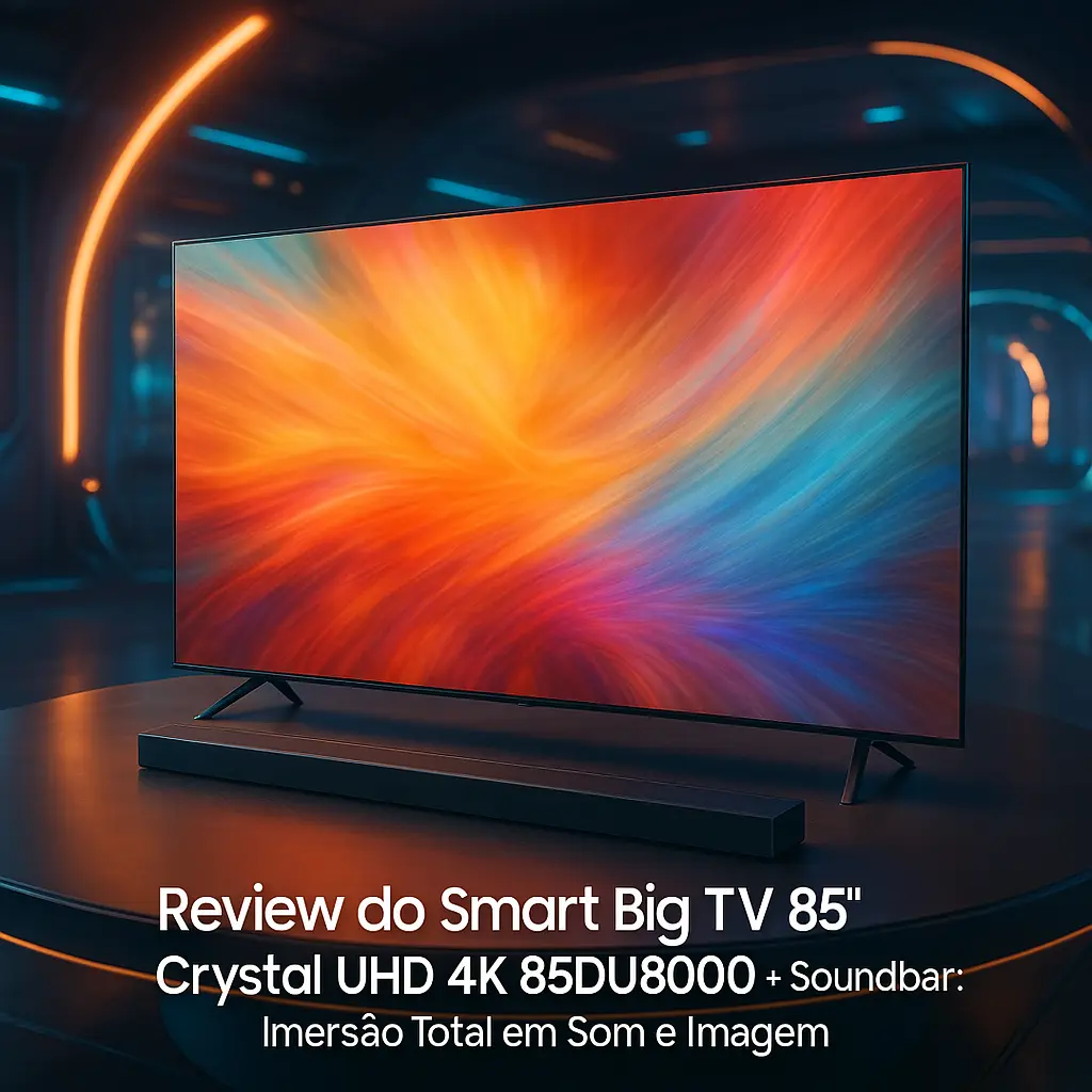 Smart Big TV 85" Crystal UHD 4K 85DU8000 + Soundbar: Imersão Total em Som e Imagem