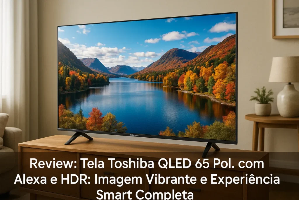 Tela Toshiba QLED Display 65 Pol. com Alexa e HDR: Imagem Vibrante e Experiência Smart Completa