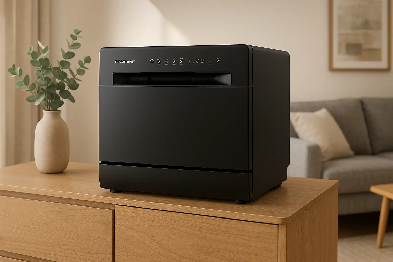 Lava Louças Brastemp 8 Serviços Preta - BLF08AE: eficiência e design moderno