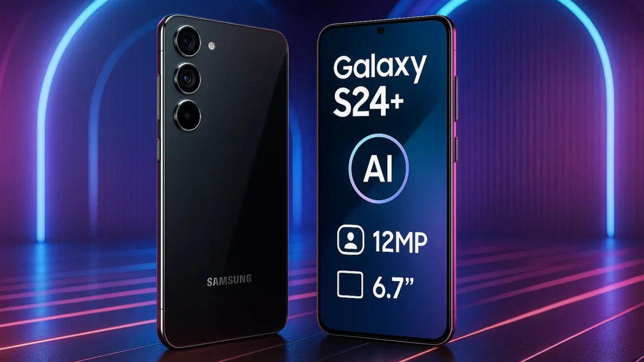 Samsung Galaxy S24+ com Galaxy AI, Selfie de 12MP e Tela de 6.7"