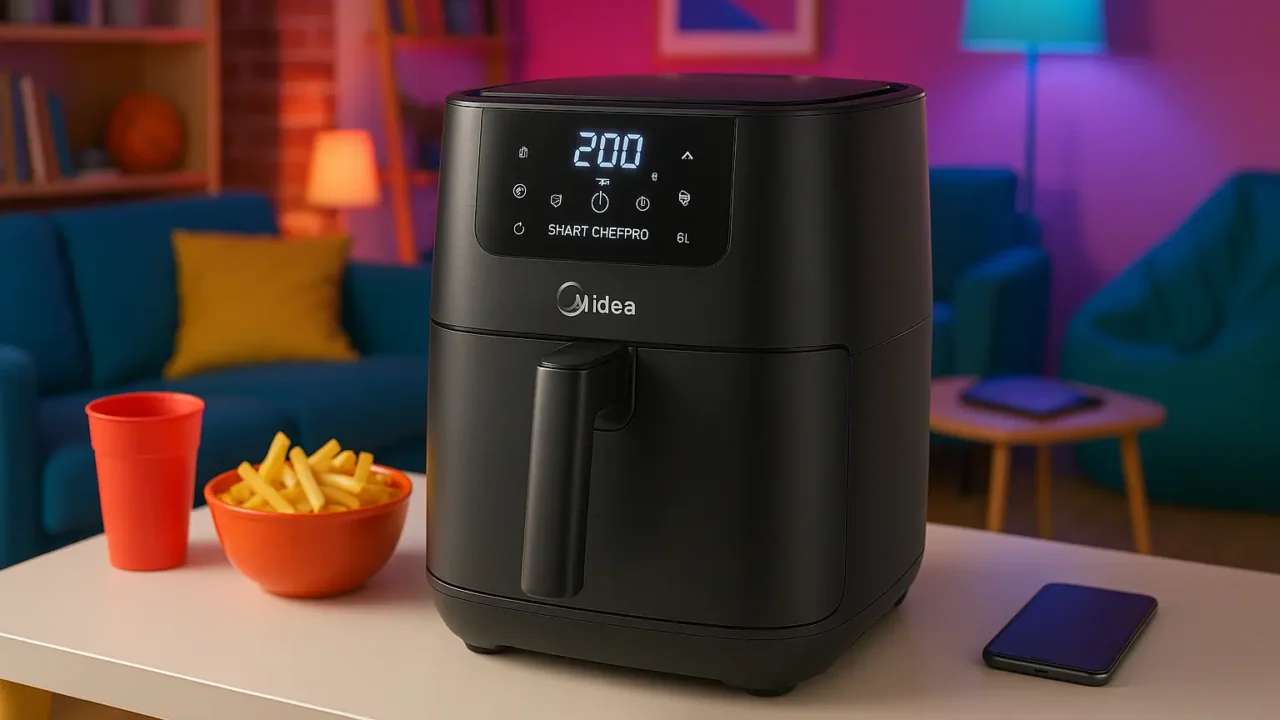 Midea Fritadeira 6L SMART CHEF PRO: potência e tecnologia