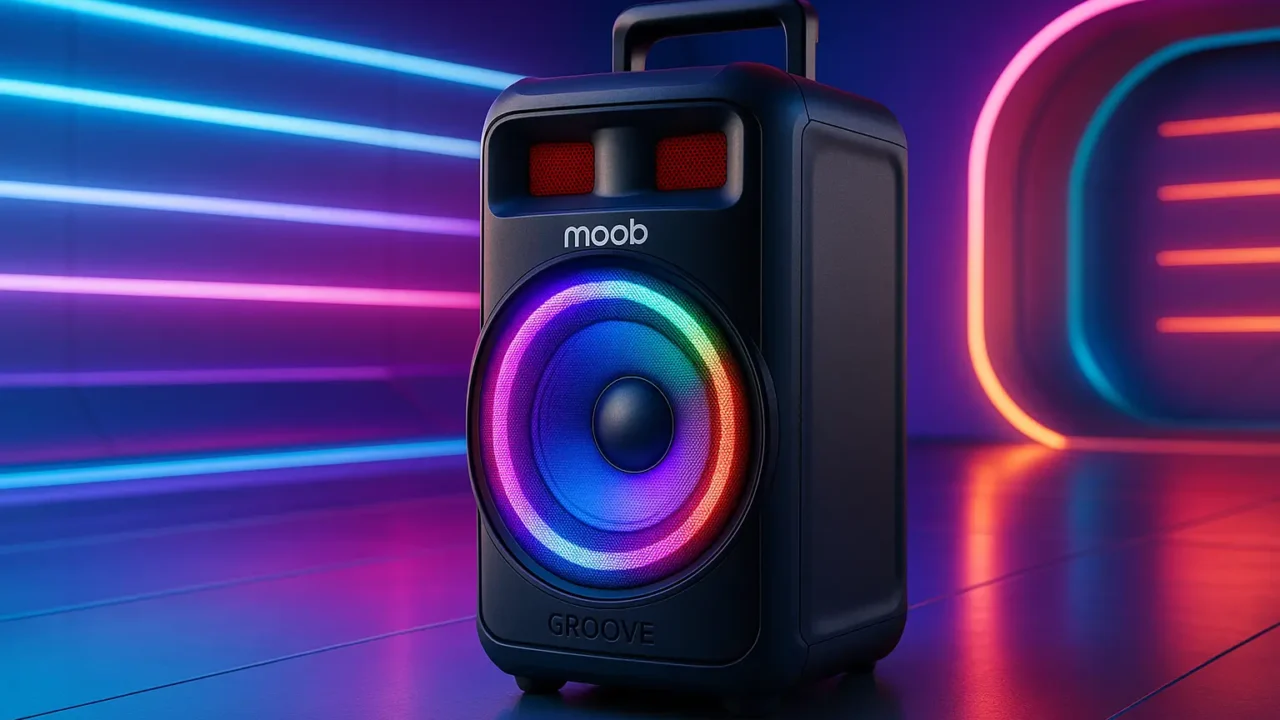 Caixa de Som Moob Groove 1200w: Potência, Mobilidade e Conectividade