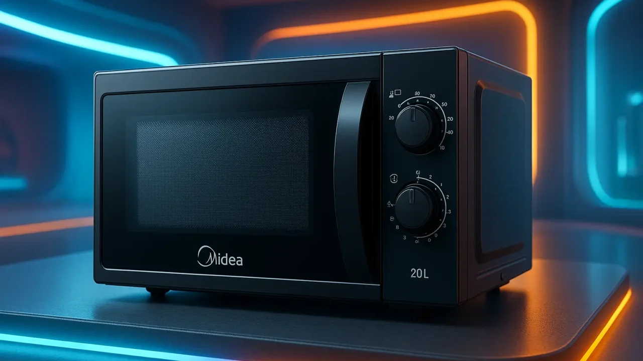 Forno Micro-ondas 20L Preto Midea: compacto e eficiente