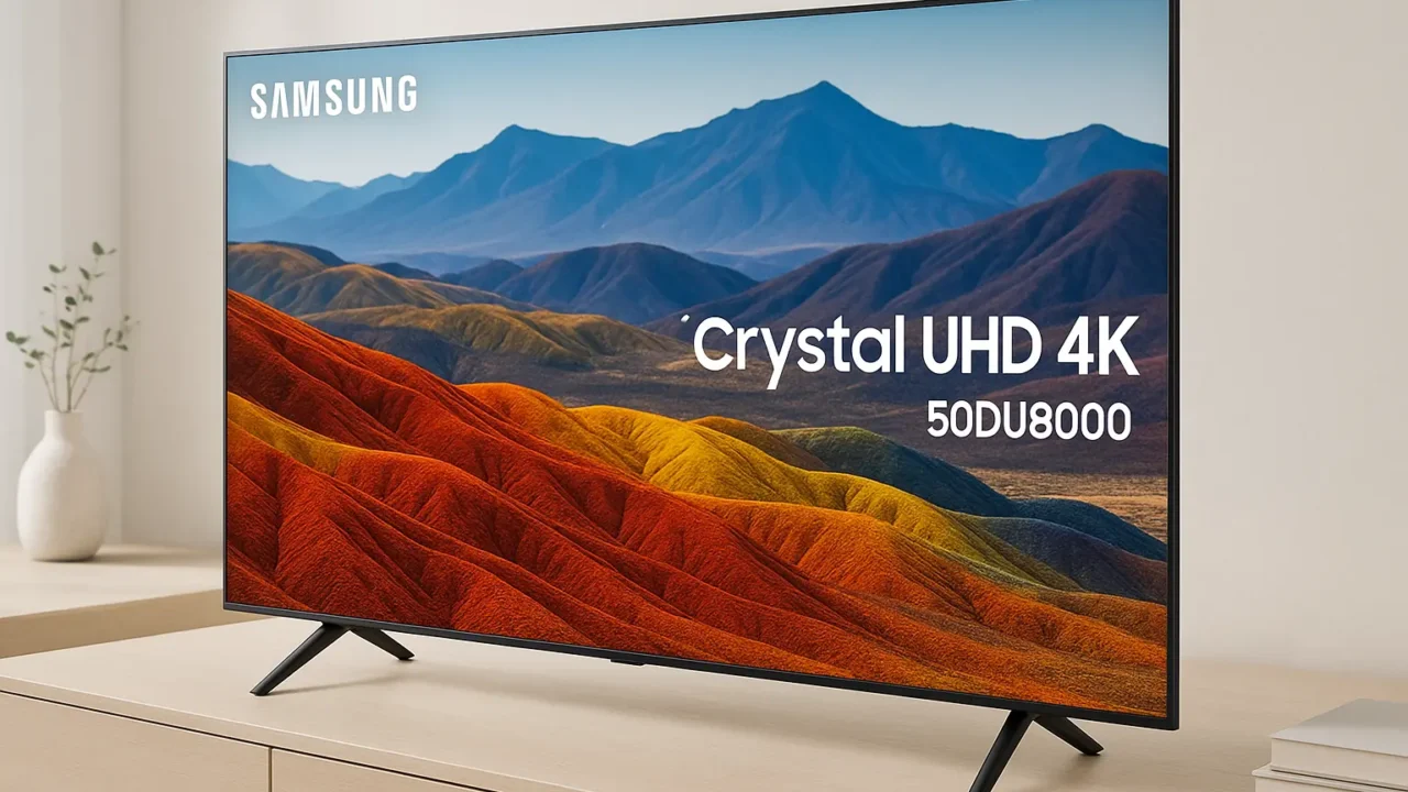 Samsung Smart TV 50" Crystal UHD 4K 50DU8000: Imagem Vibrante e Gaming Hub