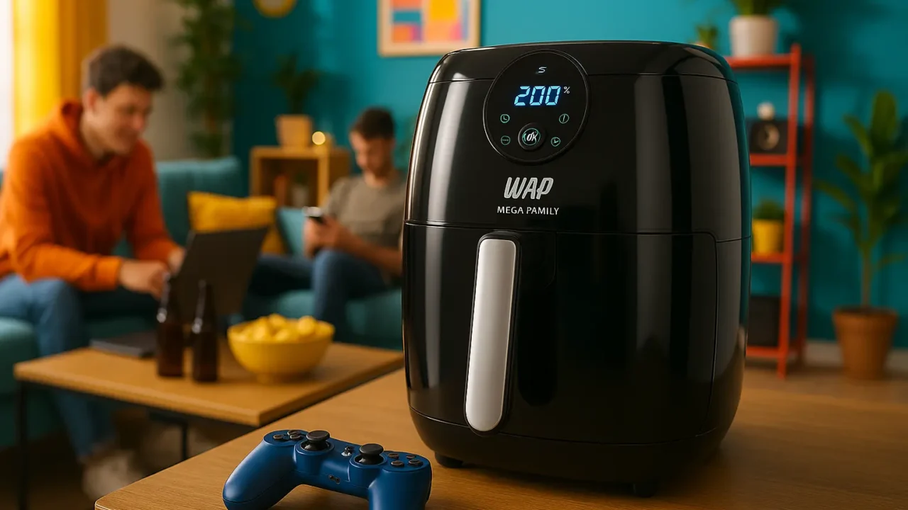 WAP Fritadeira Elétrica Air Fryer MEGA FAMILY: 7,1L e Potência de 1700W