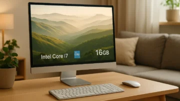 Computador All In One 24" com Intel Core i7 e 16GB: potência e elegância