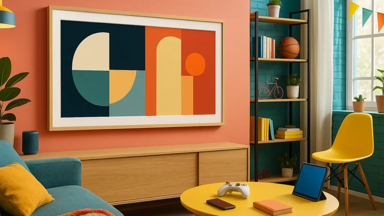 Moldura para Smart TV 55" The Frame 2021: Personalização Sofisticada para Sua Sala