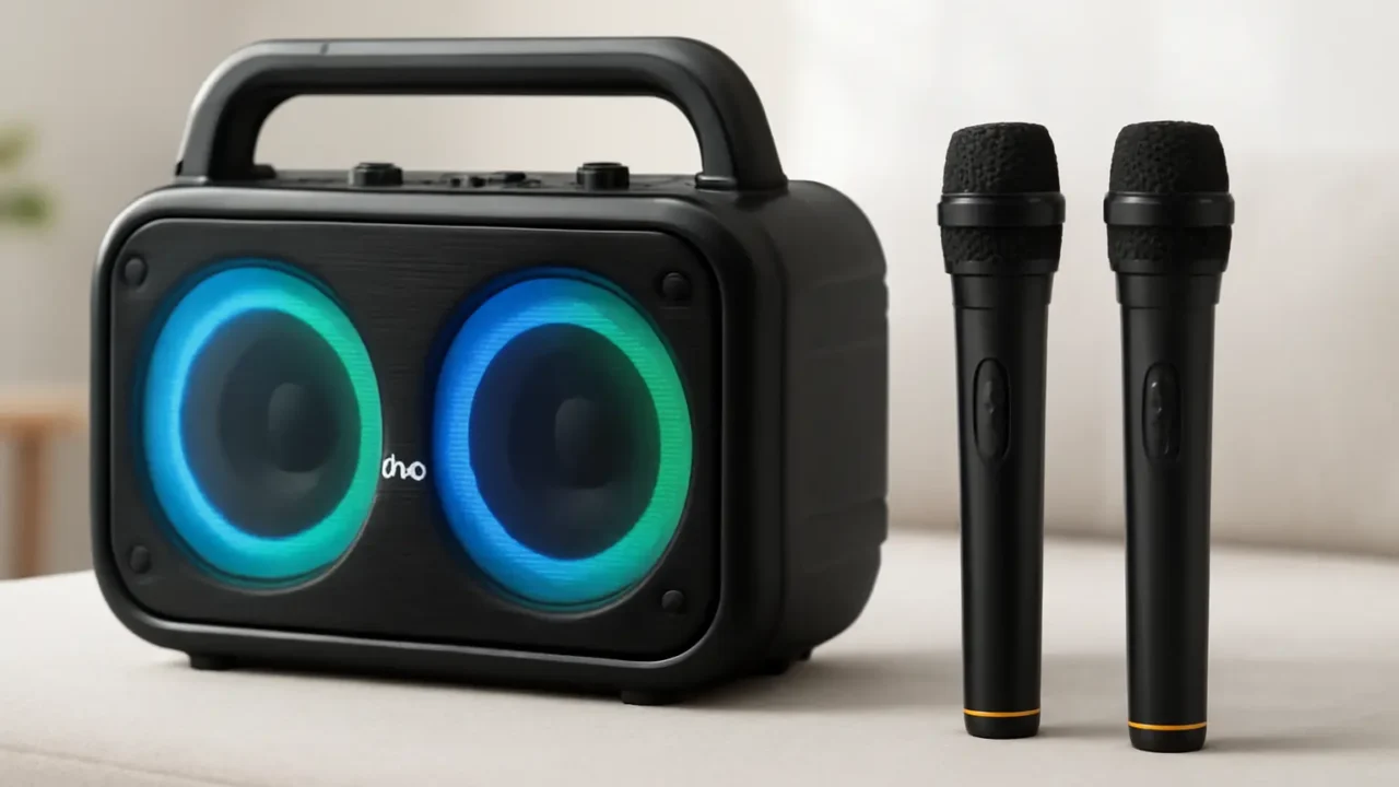 JYX Caixa de Som com 2 Microfones: Som Potente e Diversão Garantida