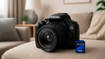 Canon Câmera Digital EOS Rebel T100 EF-S 18-55mm f/3.5-5.6 III + Cartão de Memória Lexar Blue 128GB: Compacta e Potente