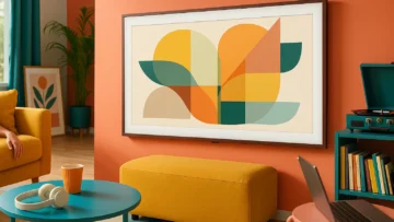 Moldura para Smart TV 65'' The Frame 2021 cor marrom: design e elegância para sua sala