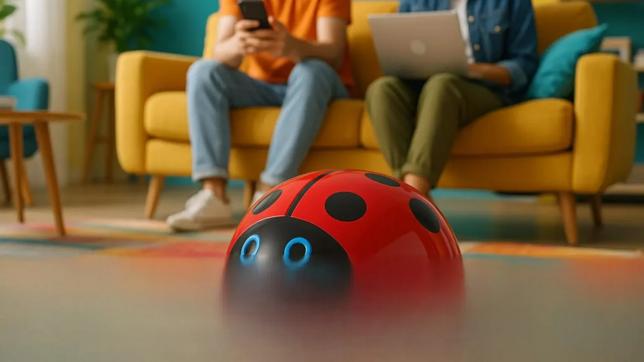 Aspirador Robô Joaninha Varre, Aspira e Passa Pano