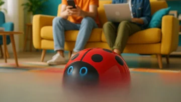 Aspirador Robô Joaninha Varre, Aspira e Passa Pano