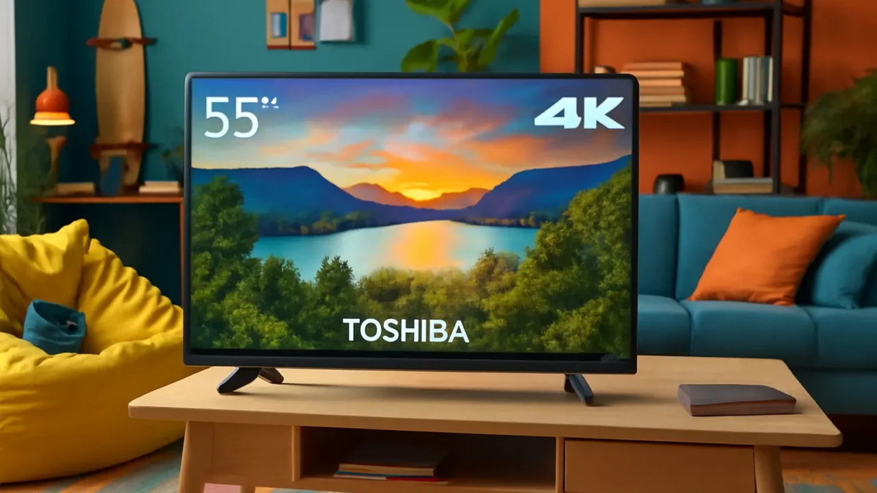 Smart TV DLED 55'' 4K Toshiba 55C350LS VIDAA 3: Tecnologia e Estilo em Sua Sala