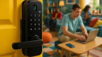 Fechadura Inteligente Wifi De Sobrepor: Biometria, Senha e APP