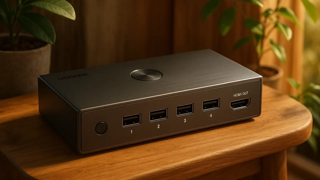 UGREEN Switch KVM HDMI 8K com 4 portas USB: conecte tudo com facilidade