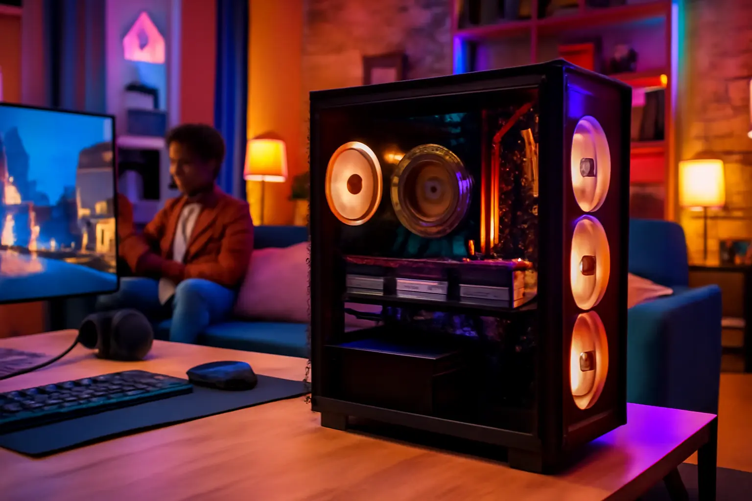 Monte seu PC: Ryzen 7 7700X, RX 7800 XT, 32GB, 2TB SSD