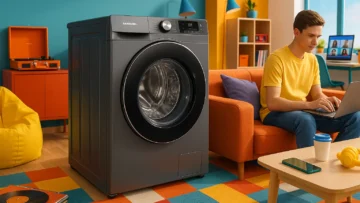 Lava e Seca Samsung WD11A: Potência e Tecnologia Ecobubble