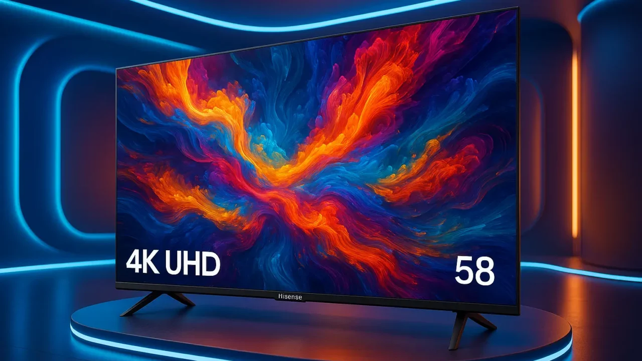 Hisense Smart TV UHD 4K DLED 58A6K: Imagem Vibrante e Controle por Voz