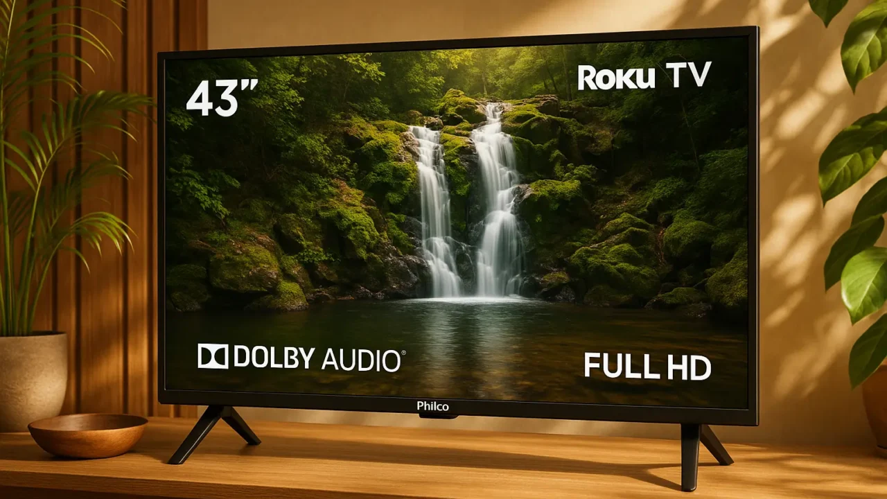Smart TV Philco 43” Roku com Dolby Áudio e Full HD