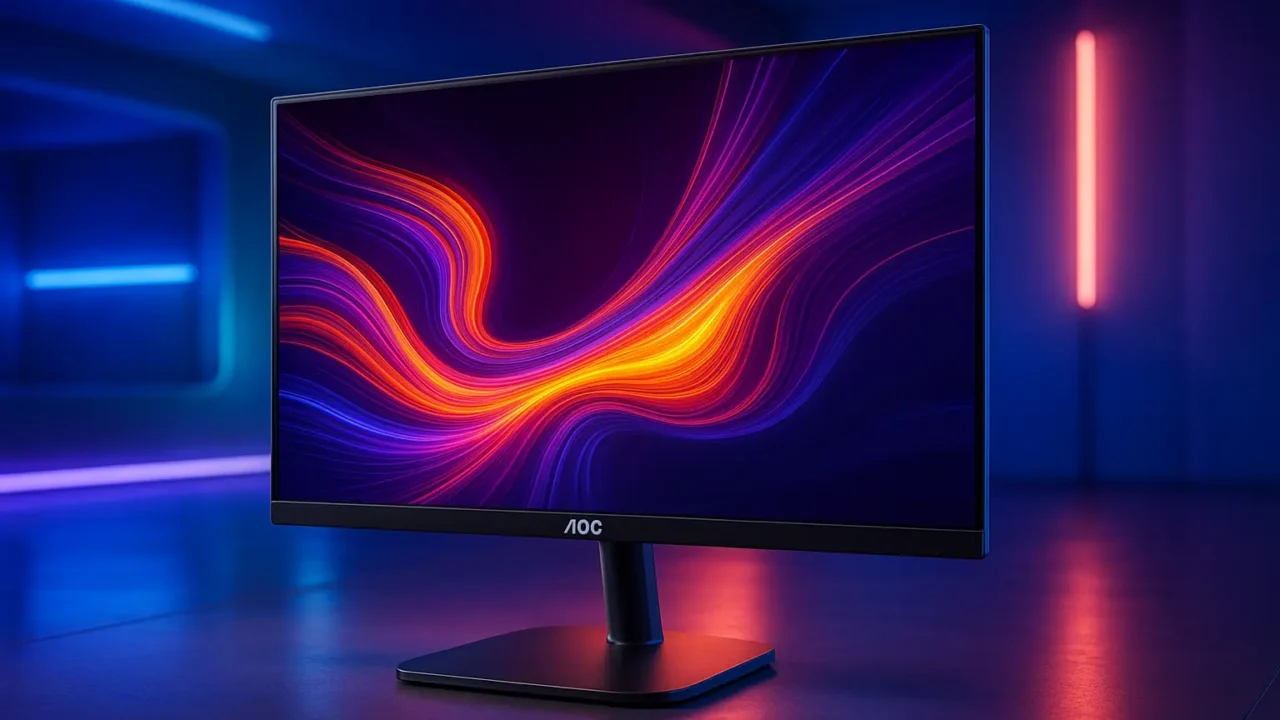 Monitor AOC 22" 100Hz 1ms: Fluidez e Design Compacto