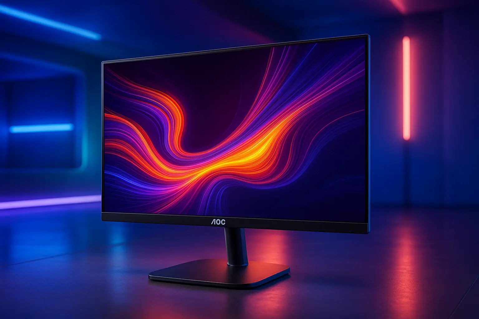 Monitor AOC 22" 100Hz 1ms: Fluidez e Design Compacto
