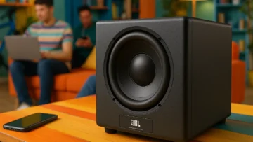 Caixa Amplificada JBL SW8A-MS: Subwoofer de 8” com 200W RMS