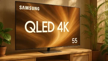 Samsung Smart TV 55 QLED 4K: Tela Grande, Design Slim e QLED Impressionante
