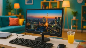 Monitor AOC 18.5" LED com HDMI e VGA: Simples, Funcional e Acessível