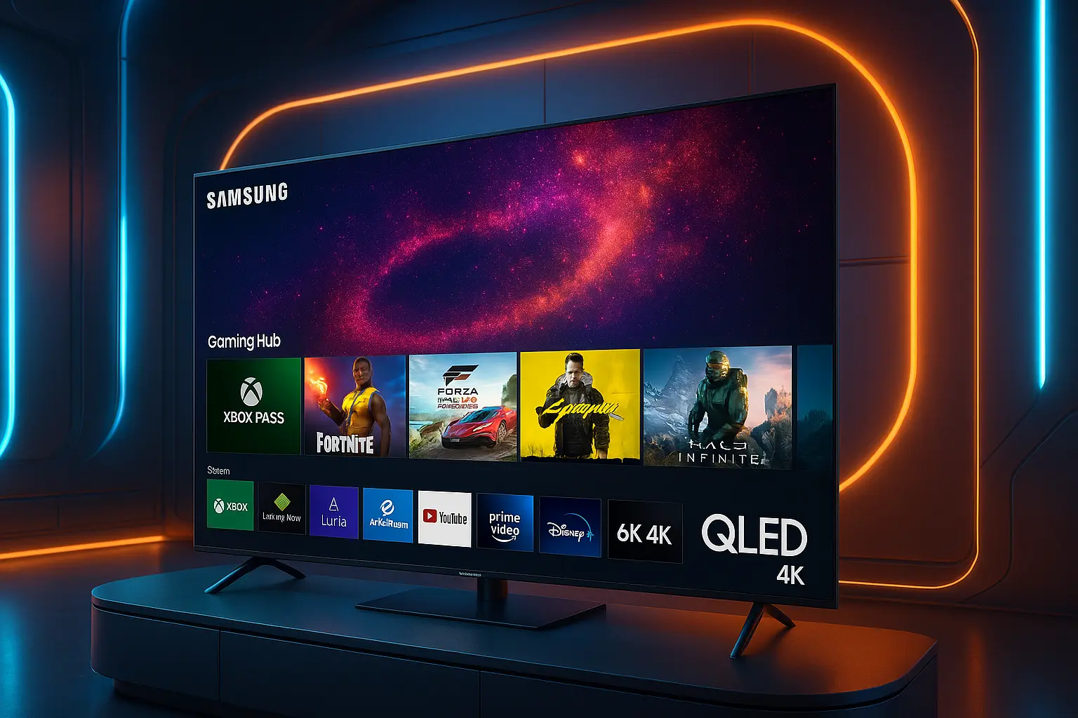 Samsung Smart TV 65" QLED 4K 65Q60D com Gaming Hub