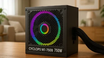 Fonte Gamdias Cyclops M1-750B: 750W, RGB, 80 Plus Bronze