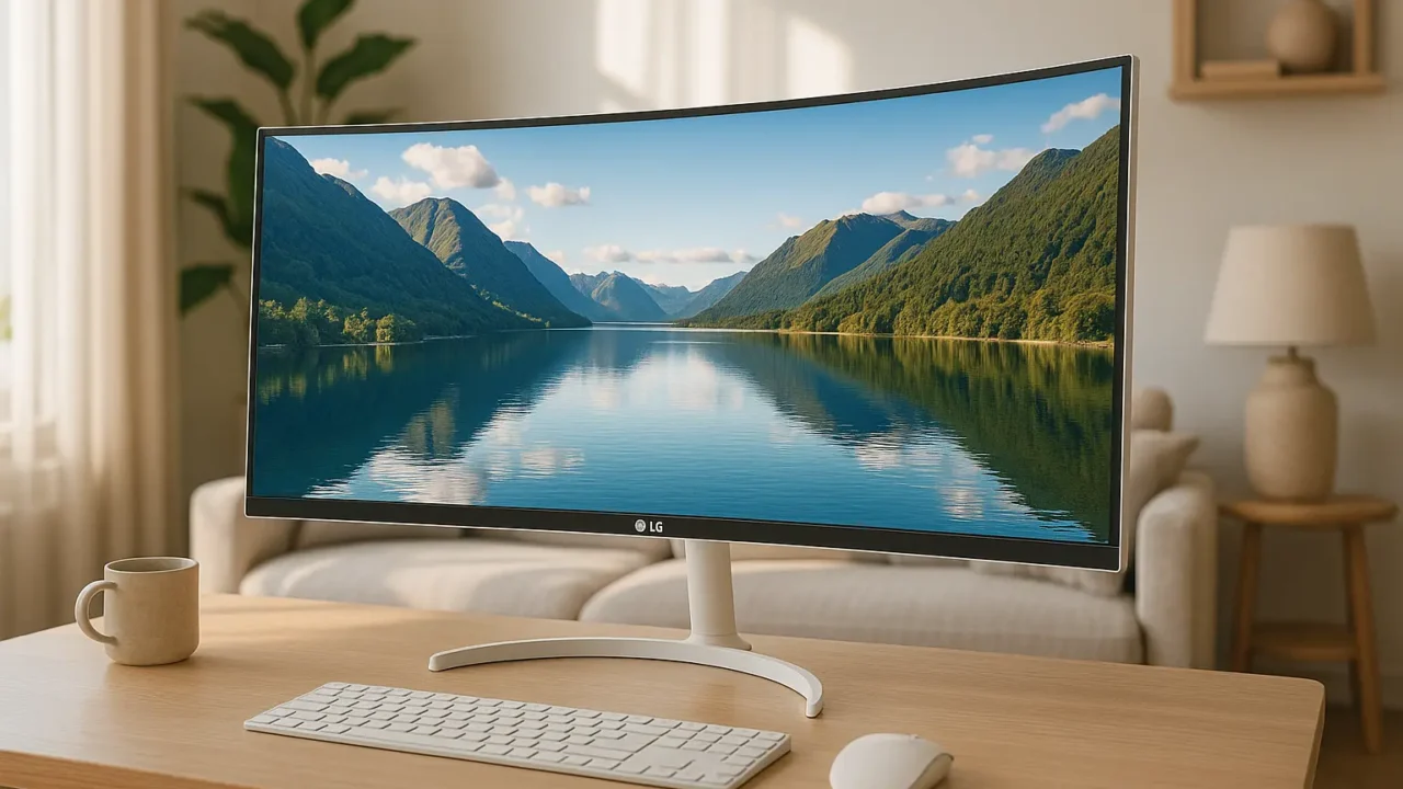 LG Monitor inteligente MyView curvo 34SR60QC-W: Imersão e Produtividade