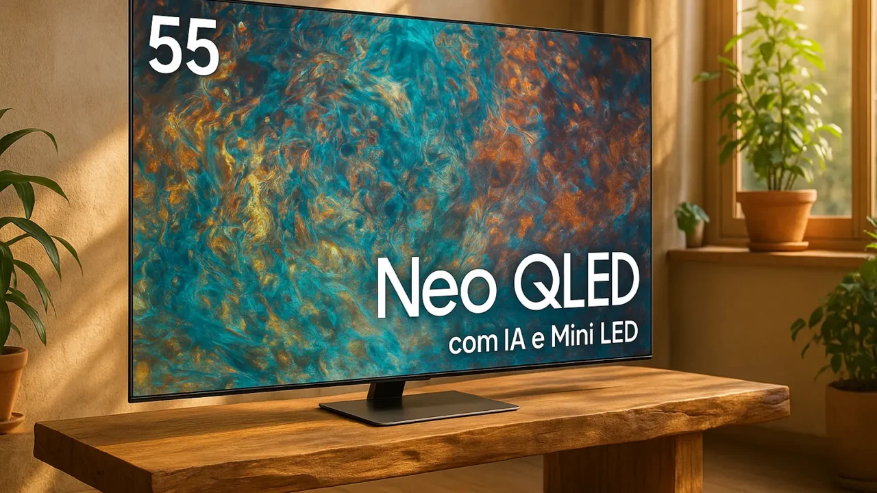 Samsung Smart TV 55" Neo QLED 4K 55QN85D com IA e Mini LED
