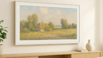 Samsung Smart TV 55 QLED The Frame LS03D: tela matte e arte na parede