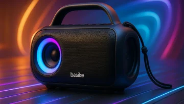 Caixa de Som Bluetooth Basike H61: Potência, Estilo e Resistência
