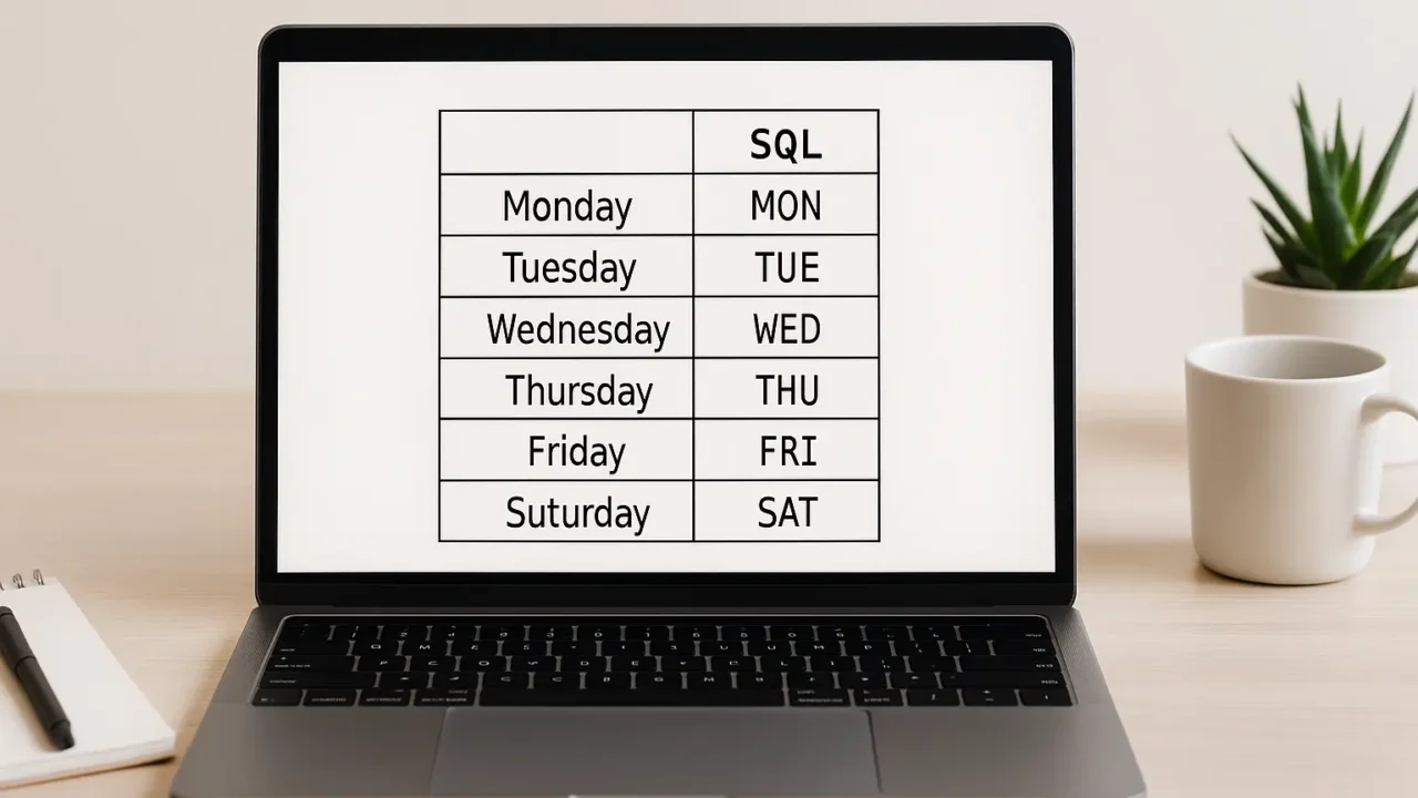 dia da semana sql: como extrair, formatar e automatizar resultados com precisão