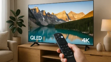 Smart TV QLED Toshiba 65C450NS: Imagem 4K e Google TV no Controle