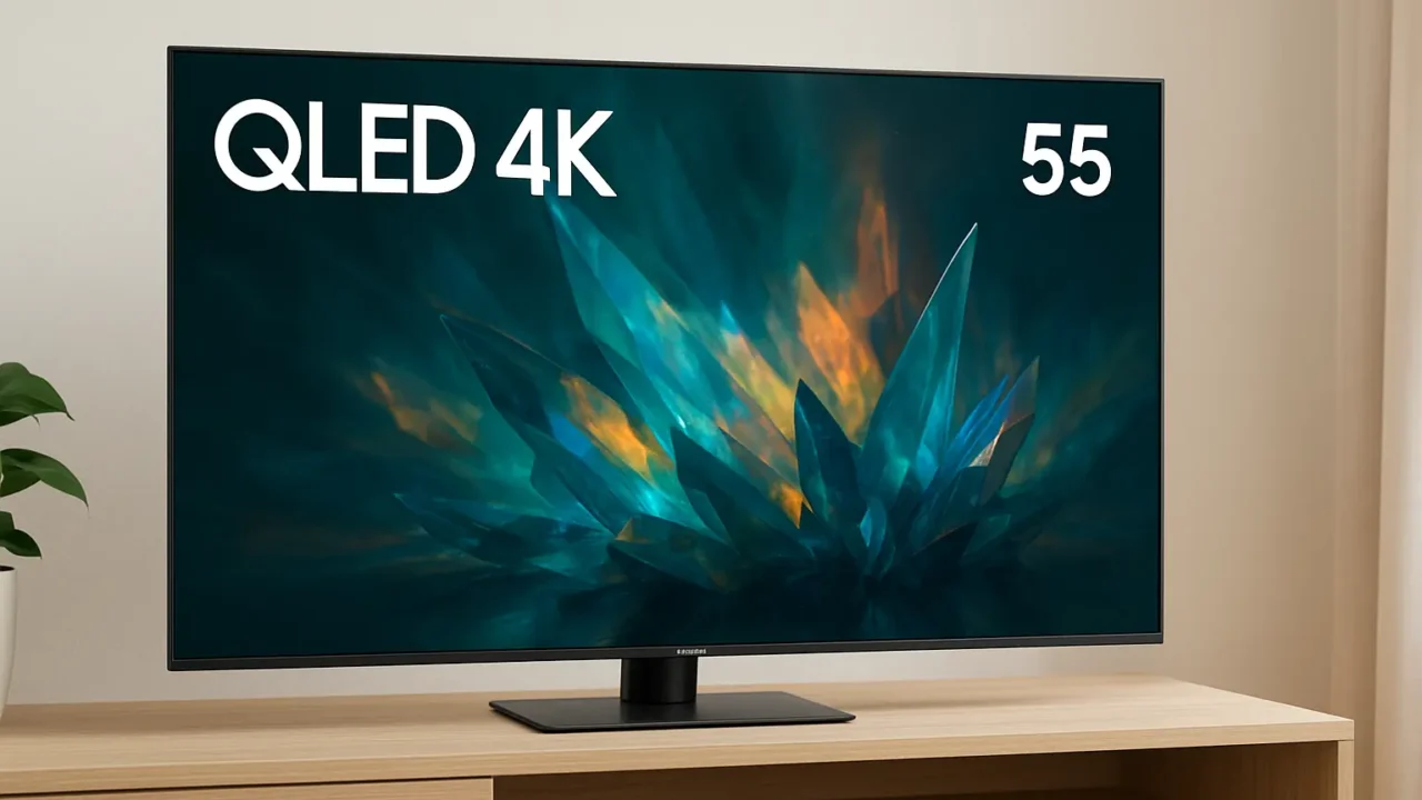 Samsung Smart TV 55" QLED 4K 55Q70D com IA e 120Hz