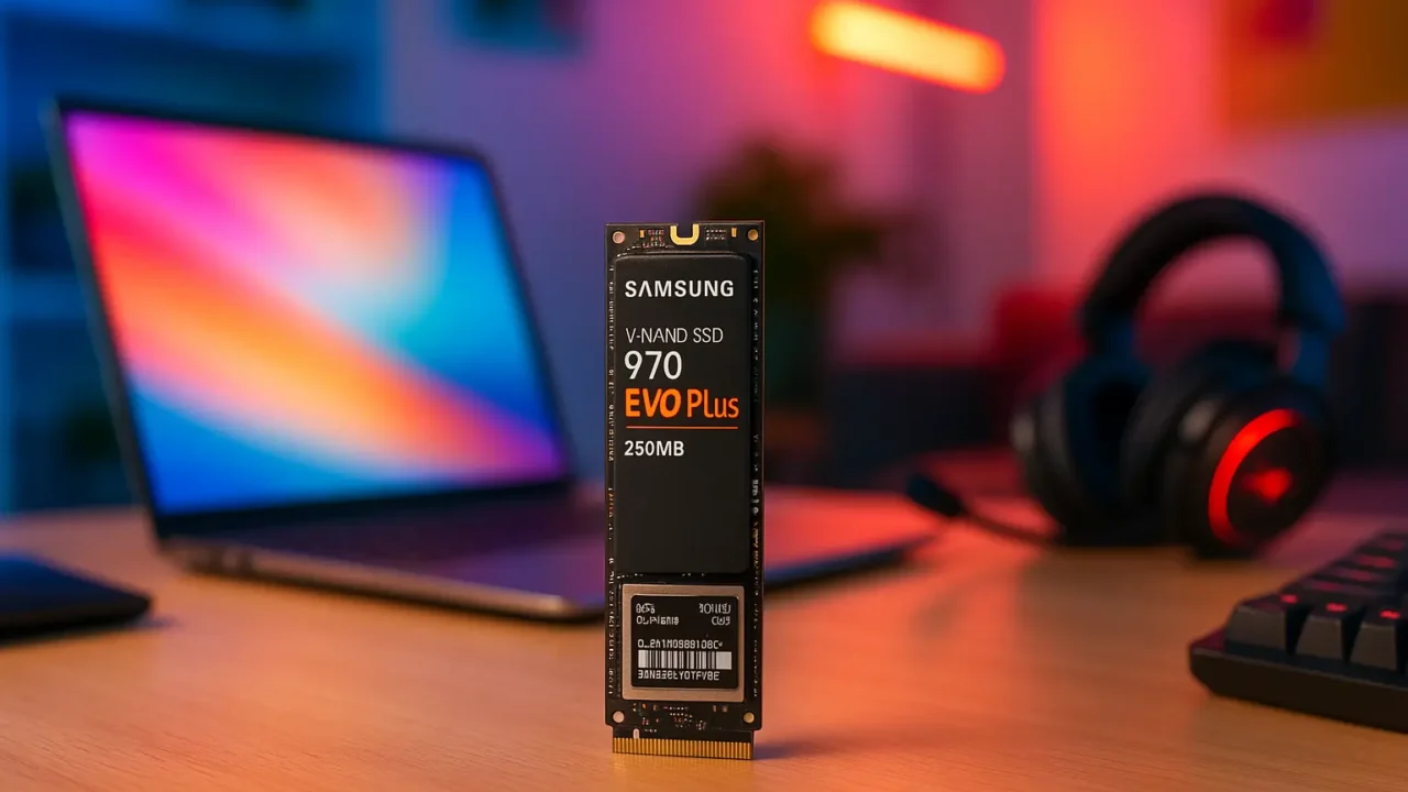Samsung SSD 250GB 970 Evo Plus: desempenho M.2 NVMe compacto
