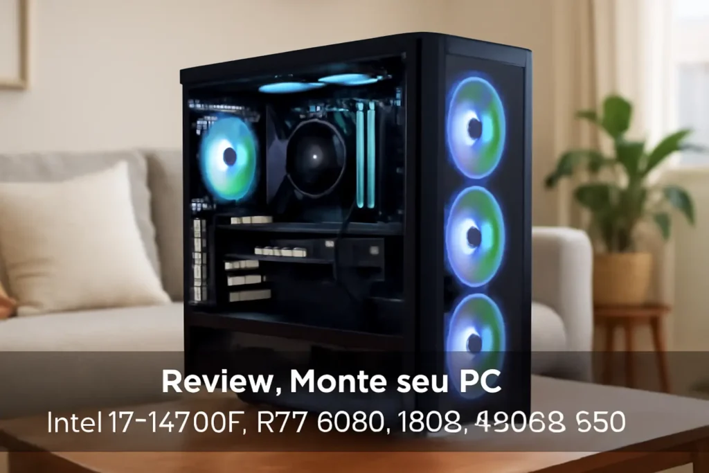 Monte seu PC: Intel i7-14700F, RTX 4060, 16GB, 480GB SSD